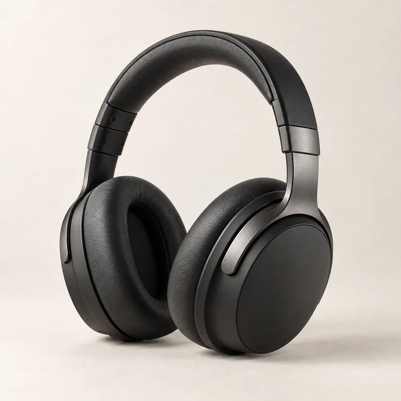 Illustrative wireless over-ear headphones